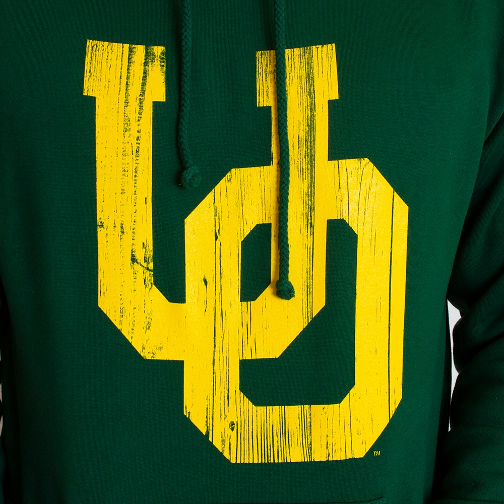 Interlocking UO, Fleece, Pullover, Sweatshirt, Hoodie, Distressed Print, Chest